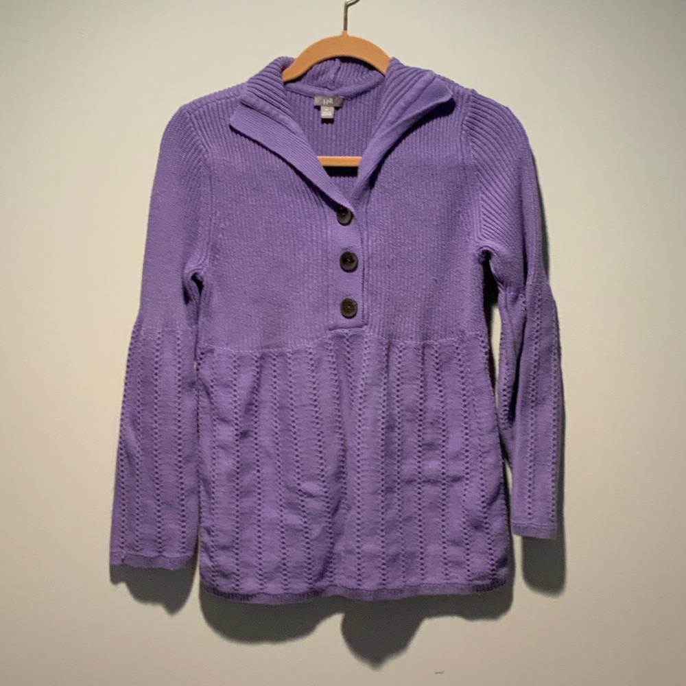 J. Jill Lavender Knit Cardigan